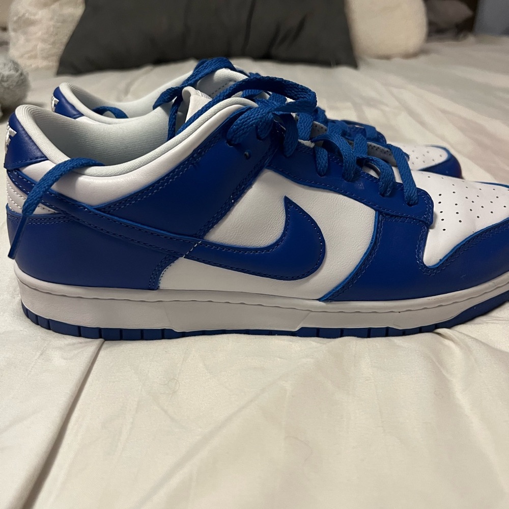Nike Dunk Low, white/varsity/royal, size 10 Men's